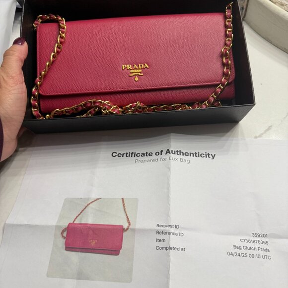 Prada Saffiano Wallet on Chain or clutch - Picture 12 of 12